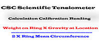 duNouy Tensiometer Calibration Formula